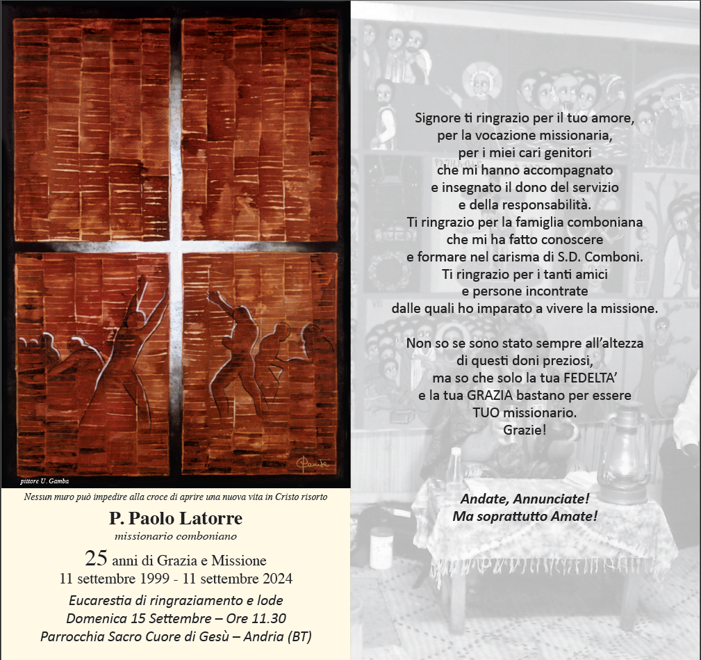 Celebrazione eucaristica di Rigraziamento e Lode
