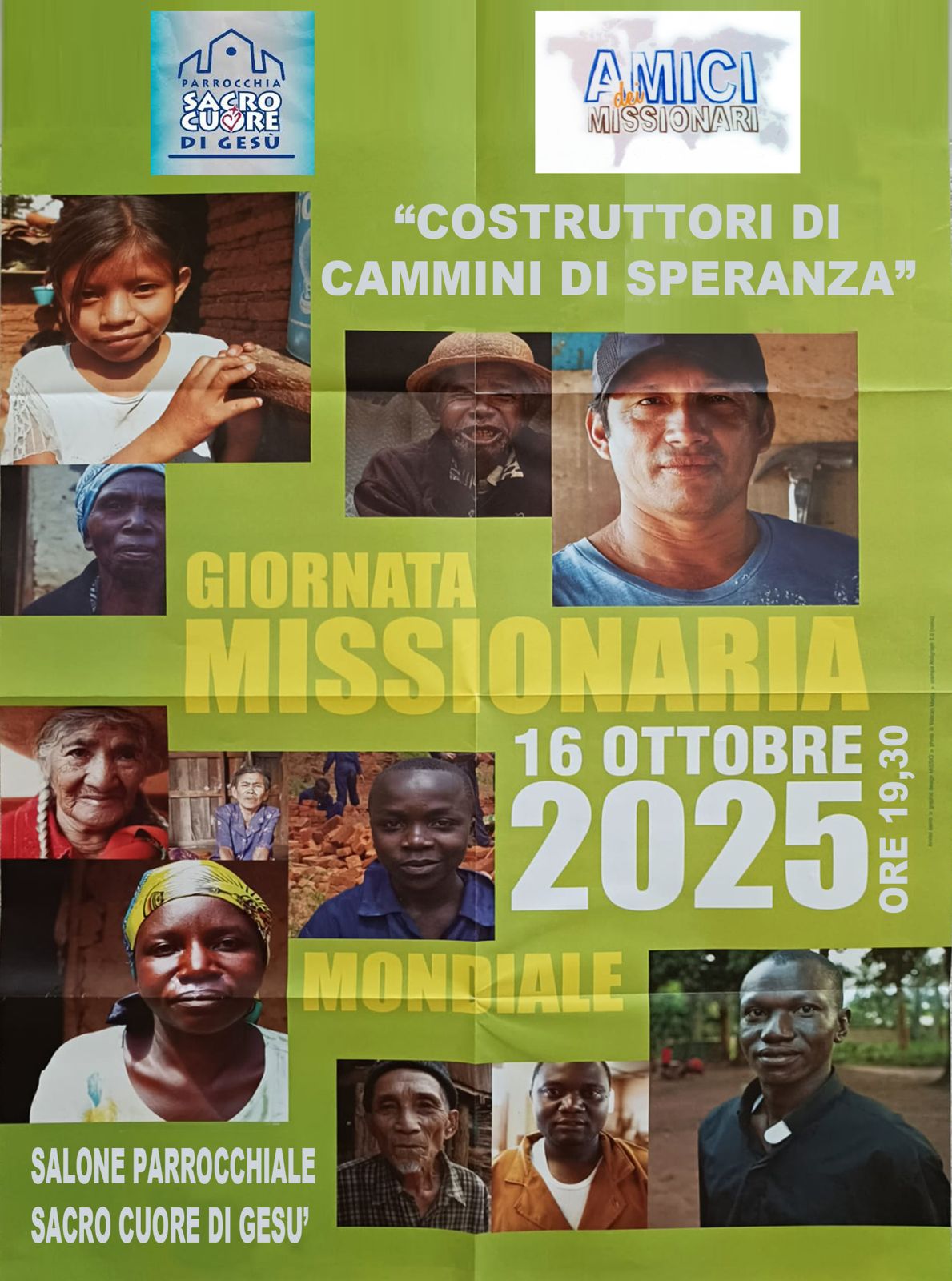 Giornata missionaria mondiale 2025  “COSTRUTTORI DI CAMMINI DI SPERANZA”